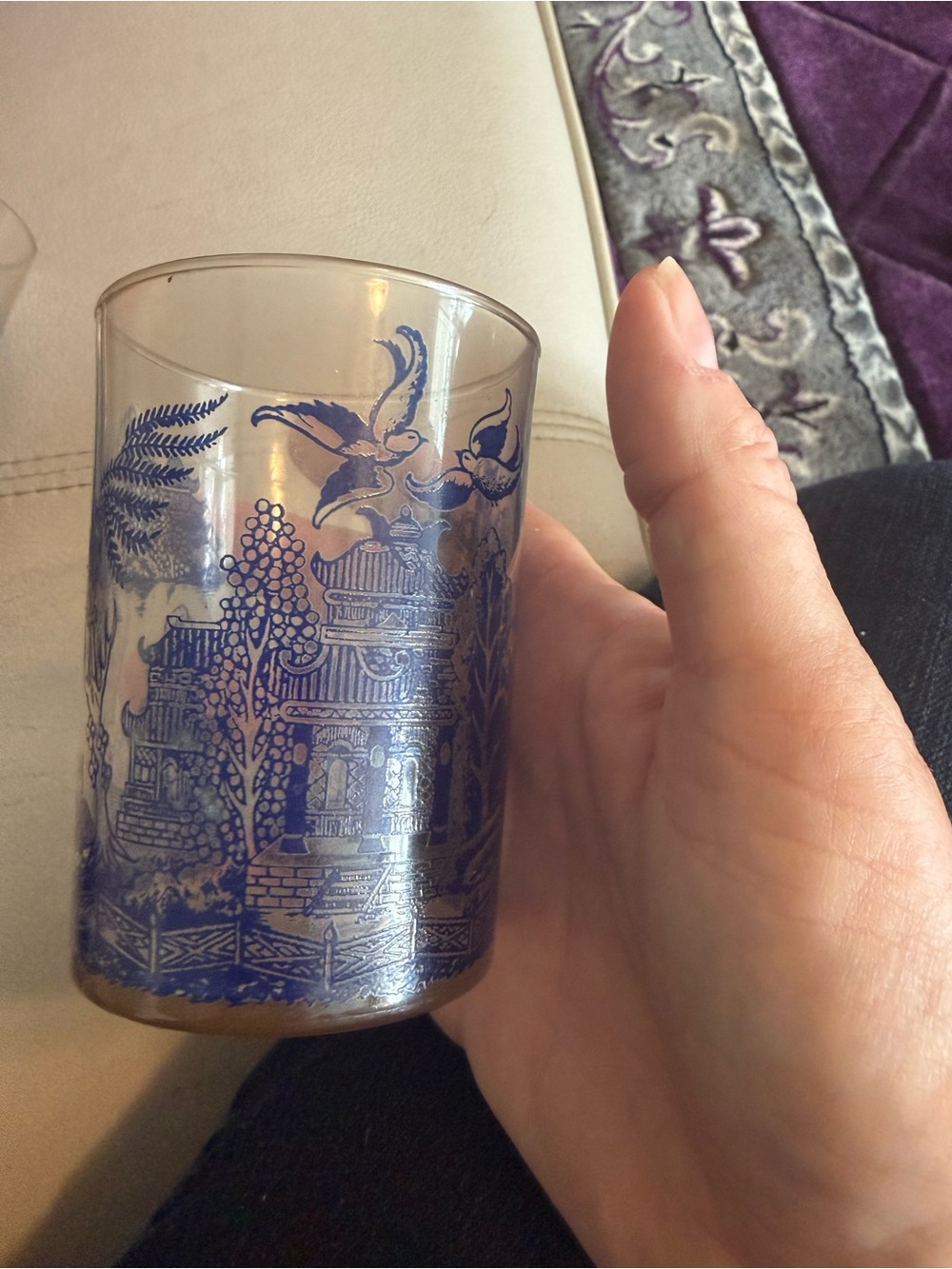 Blue Willow glasses (chinoiserie) - Picture 10 of 11